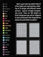 100 quest color By number